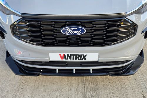 To Fit Ford Transit Custom 2024+ VanTrix Viper Front Splitter - 3pc - Gloss Blck — image 1
