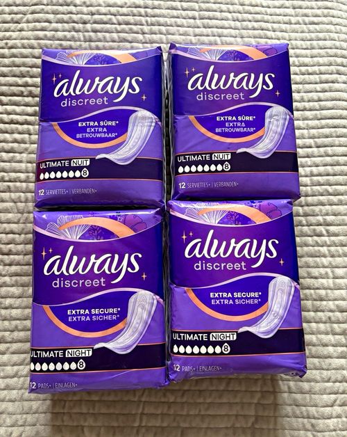 4 Packs Always Discreet Extra Secure Ultimate Night Pads — image 1