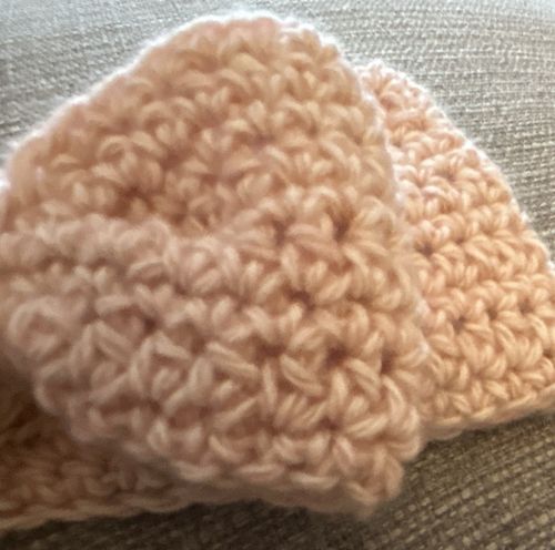 Pink Knit Bow Headband Hair Ear Warmer for baby 0-6 mths, Casual, Cosy, Soft — image 3