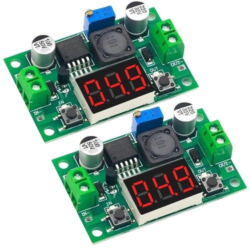 2Pcs DC to DC Buck Converter, 4V-40V to 1.25V-37V 2A Adjustable Step-down Power 