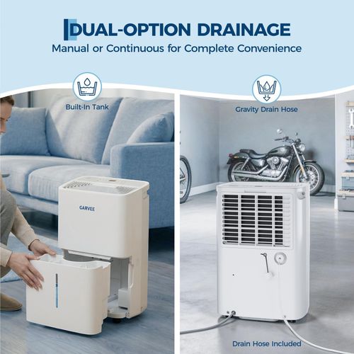 Smart 20L/Day Dehumidifier for Home 3000SqFt, Portable Auto & Dryer, UK Plug Use — image 4
