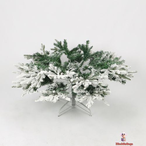 6 ft Snow Flocked Artificial Christmas Tree - Realistic Full Pine with Stand — image 8
