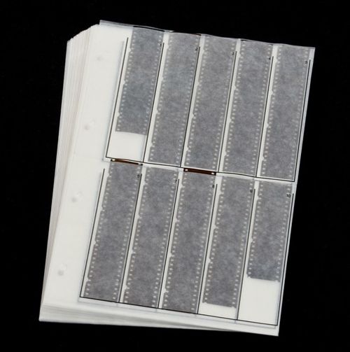 50 Pergamin negative sleeves for 10x4 strips KB / negative sleeves for 35mm film