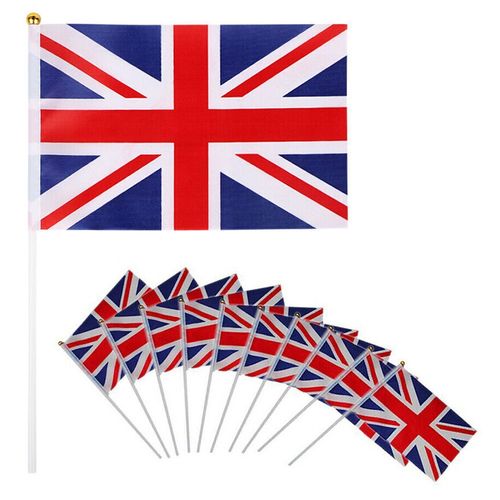 10/20PCS Union Jack Flag Small Hand Waving Flags British Party Event England — image 1