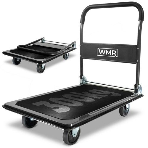 Heavy Duty 300kg Folding Platform Trolley Hand Truck Cart Sack Flat Bed Pulley