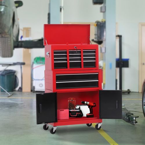 Portable Toolbox Tool Top Chest Box Rollcab Roll Cab Cabinet Garage Storage — image 1