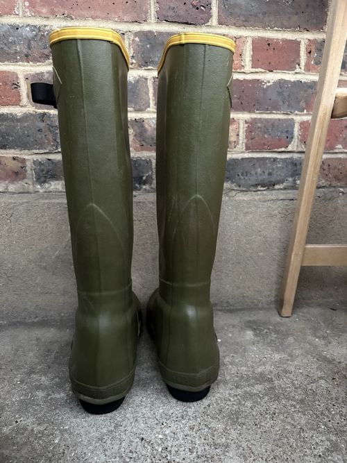 LaCrosse Burly Air Grip Men’s 18in Insulated Rubber Boots Green/Yellow — image 4