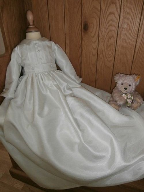 Boys Christening gown - Baby romper suit - Baptism Dress - Handmade to order UK