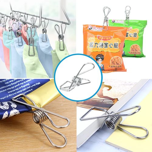 50Pcs Stainless Steel Washing Line Clothes Pegs Hang Pin Metal Clips Laundry New — image 11