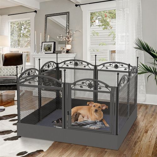 Rustproof Large Metal Dog Playpen Panels Pet Dog Fence Exercise RV Camping Yard — image 3