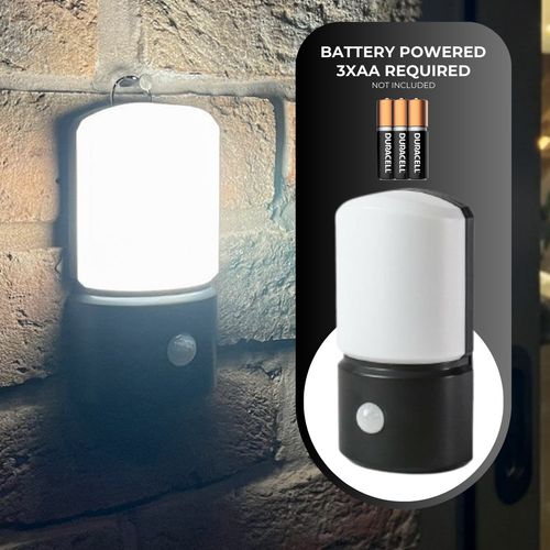 Battery LED Motion Sensor Security PIR Wall Light Outdoor House Lamp Garden — image 4