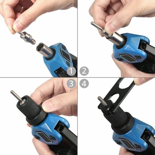 110PCS M3-M12 Professional Rivnut Tool Kit Hand Threaded Riveter Gun Blue Case — image 13