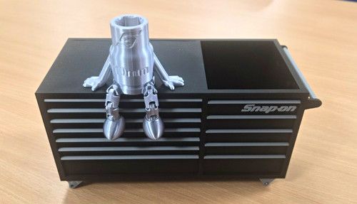 Snap-on Plastic Tool Organiser Compartment Box 1pc Black/Grey Drawers Handle