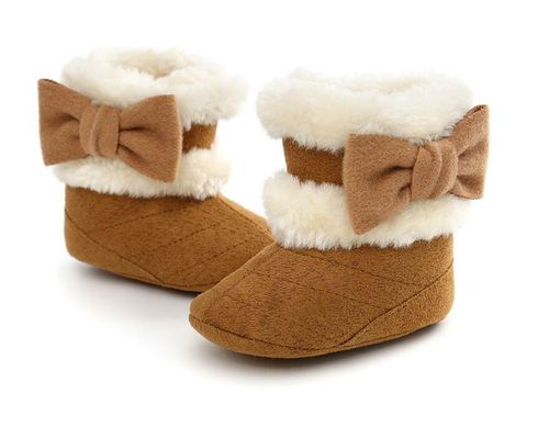 Newborn Baby Girl Bowknot Pram Shoes Toddler Anti slip PreWalker Trainers Boots — image 5
