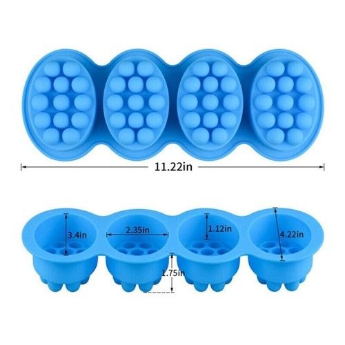 Silicone Massage Soap Mold Therapys Bar Soap Making Tools DIY Homemade Oval ZS