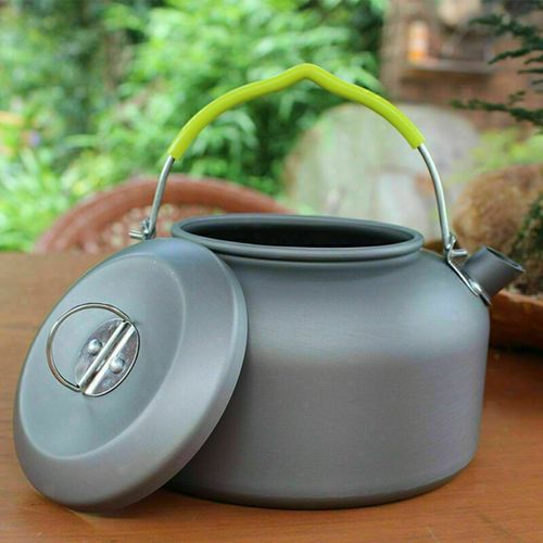 1.3L Portable Camping Water Kettle Travel Hiking Cookware Teapot Open Fire — image 2