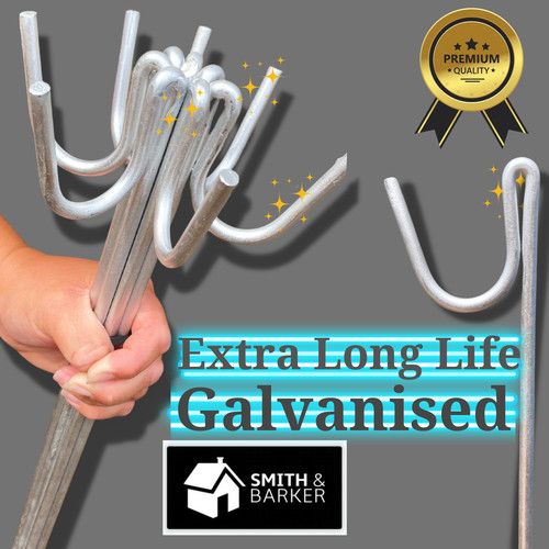 Smith & Barker Barrier Fencing Pins Shepherds Crook Fence Temporary Garden Road