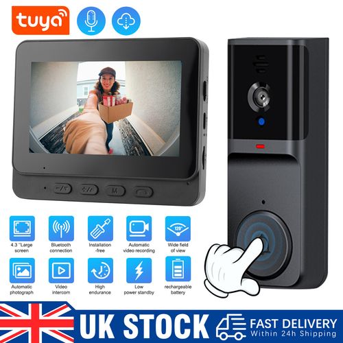Wireless Video Doorbell Security Camera Ring Door Bell /W 4.3" Screen Intercom — image 1