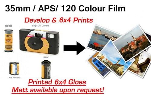 35mm / 120 / APS / SUC Colour Film Developing + 6"x4" Prints