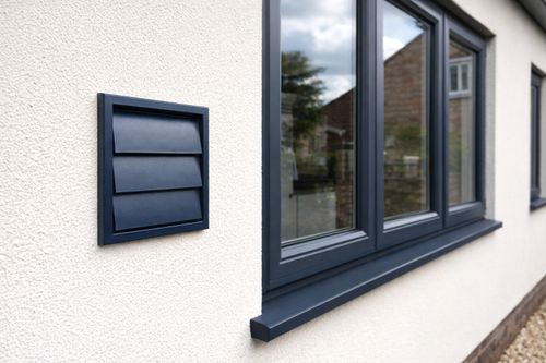 100mm Gravity Flap Wall Vent Grille Anthracite Dark Grey 4" External Ducting Air — image 7