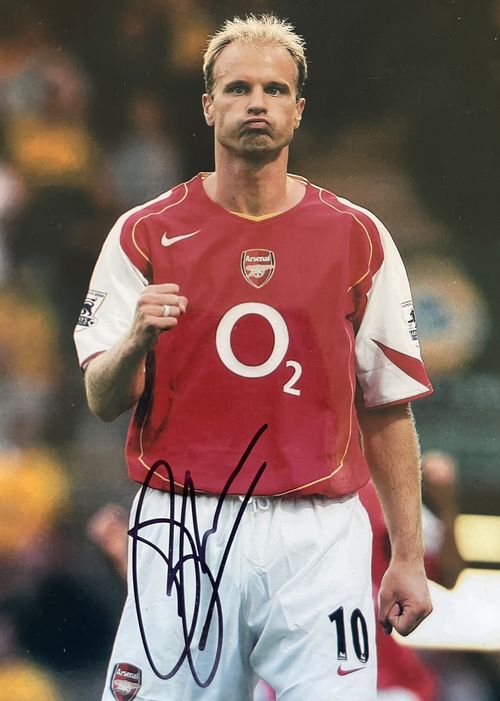 DENIS BERGKAMP.   HAND SIGNED ARSENAL  PHOTOGRAPH    — image 1