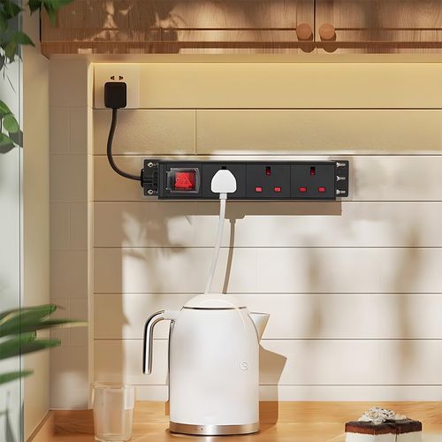PDU Extension Lead 3 6 8 Gang Way UK Plug Sockets 2M Cable Electric Mains Power — image 2