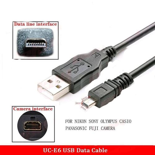 USB Charging Data Sync Cable For Nikon Coolpix S3300 S3400 S3500 Digital Camera — image 2