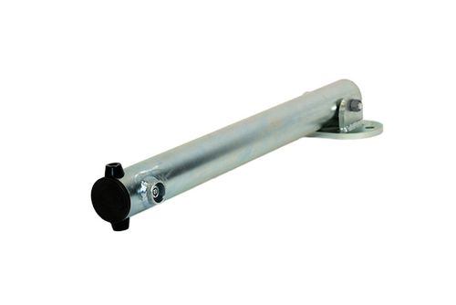 Lockable Parking Barrier - Silver Steel Folding Security Post Security Bollard — image 2