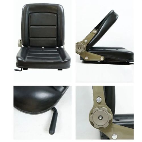 Universal Waterproof Tractor Seat Adjustable Forklift Digger Mower Dumper Black — image 6