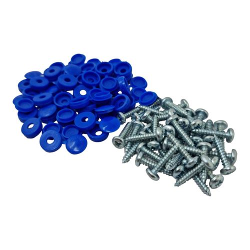 NUMBER PLATE FITTING KIT SCREWS & CAPS BLACK BLUE WHITE YELLOW MUTI LISTING — image 3