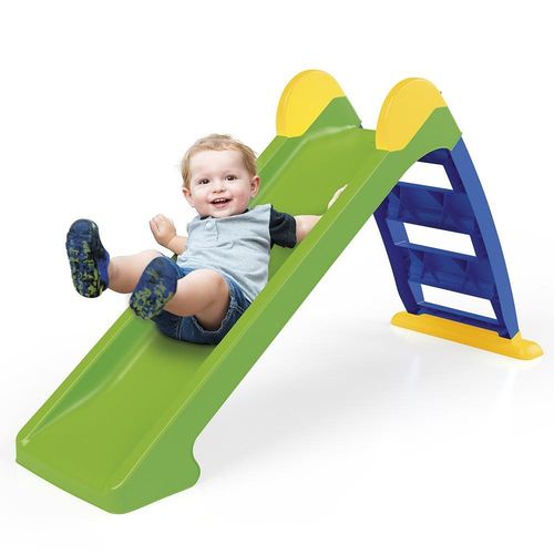 Playground Plastic Slide, Dolu Ladder & Slope for Children, Green/Blue — image 2