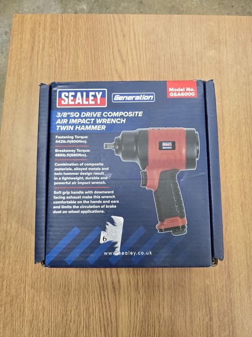 SEALEY GSA6000 3/8" SQ DRIVE COMPOSITE AIR IMPACT TWIN HAMMER — image 1