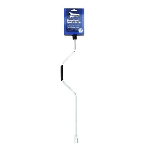 Leisurewize Caravan Corner Steady Handle 19mm Camping Crank Handle Durable Steel