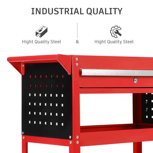 GARAGE WORKSHOP TOOL STORAGE TROLLEY CART WHEEL 3 TIER Mechanic Diy — image 4