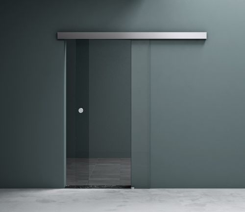 Durovin Interior Sliding Glass Door Kit 8mm Panel Track Round Handle Heavy Duty — image 2