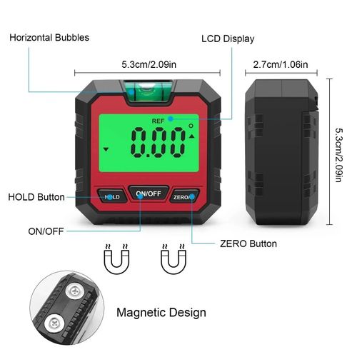 360° Magnetic Digital Protractor Angle Finder Gauge Inclinometer Level Meter UK — image 3