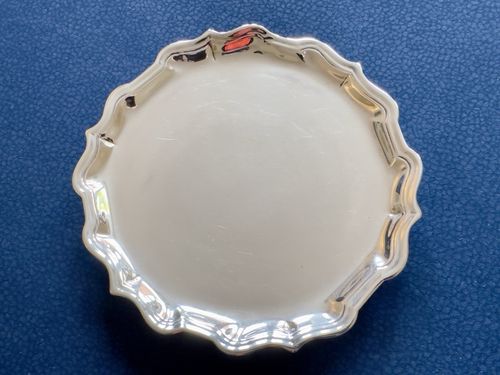 Tiffany & Co Vintage Sterling Silver Salver Repro Robert Abercromby London 1734 — image 1