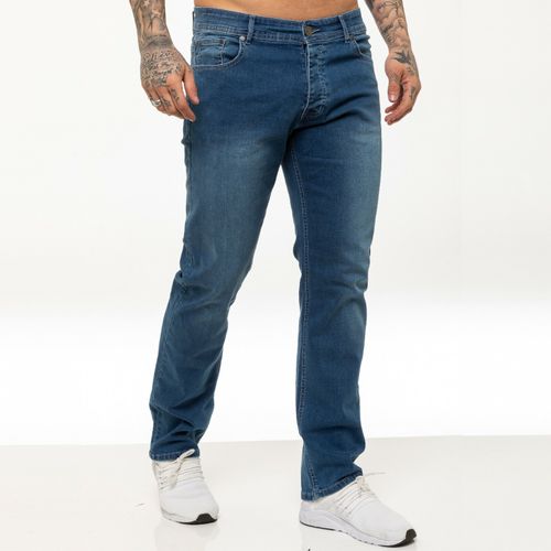 Enzo Straight Leg Jeans Mens Regular Fit Stretch Denim Trouser Pants All UK Size — image 2