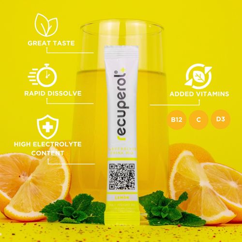 Recuperol Electrolytes Powder Rehydration & Recovery Drink Mix, Natural Flavours — image 2