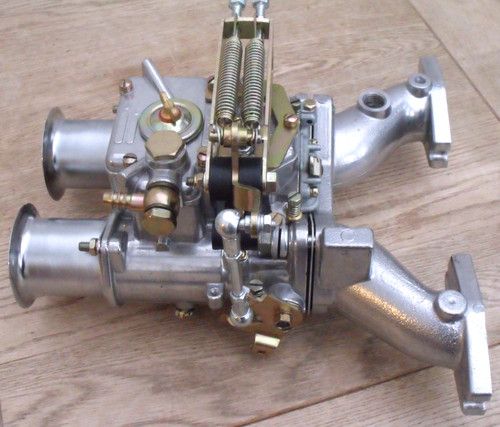 45 DCOE carb carburettor kit inc manifold and twin cable linkage 1800cc MGB GT