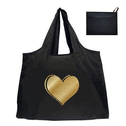 Large Foldable Reusable Ladies Shopping Bag Tote Handbag Fold Away shoulder Bags