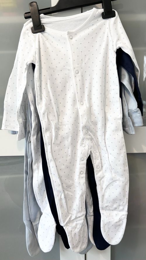 5 Baby Boy Sleepsuits 6-9 Months From George New with Tags — image 1