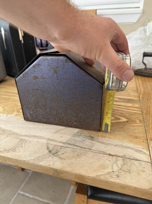 Vintage Rabone Chesterman Enox Metal Tool Box Blue Hammerite Made In England 14” — image 9