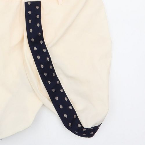 Preworn Girls Jogger Trousers Size 9-12 Months Ivory Elastic Waist — image 12