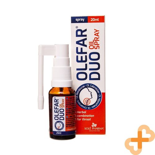 OLEFAR DUO OIL Herbal Combination Spray For Throat 20ml Relieves Pain Cough — image 1