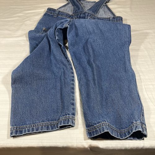 VTG 90s Winnie The Pooh Tigger Flowers Denim Overalls Sz 5t 100% Cotton Disney Z — image 9