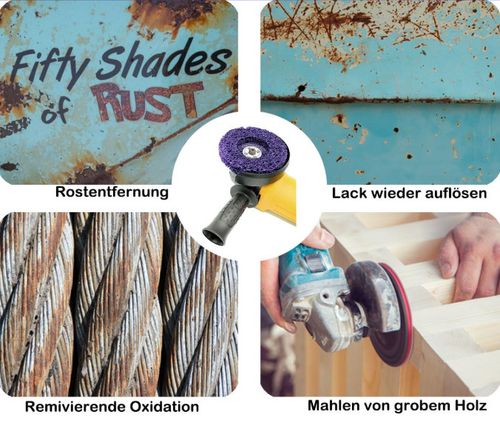 10PCS Poly Strip Wheel Discs Paint Rust Remove Abrasive Angle Grinder 115mm 4.5" — image 9