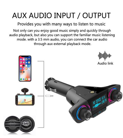 Bluetooth Wireless Car MP3 FM Transmitter AUX Audio Stereo Adapter 2 USB Charger — image 19