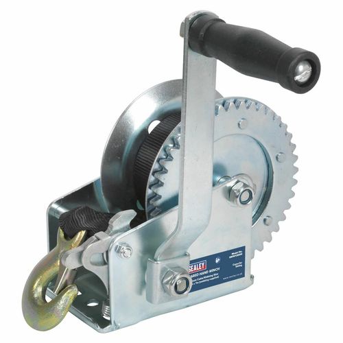 Sealey Winch Geared Hand Winch 540kg Capacity with Webbing Strap Steel — image 2