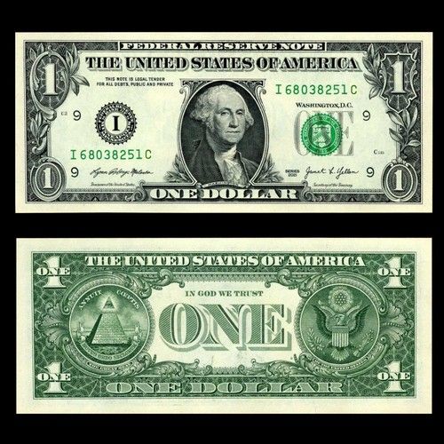 USA United States US $1 One Dollar 2021 USD Bill I  Minneapolis Banknote UNC